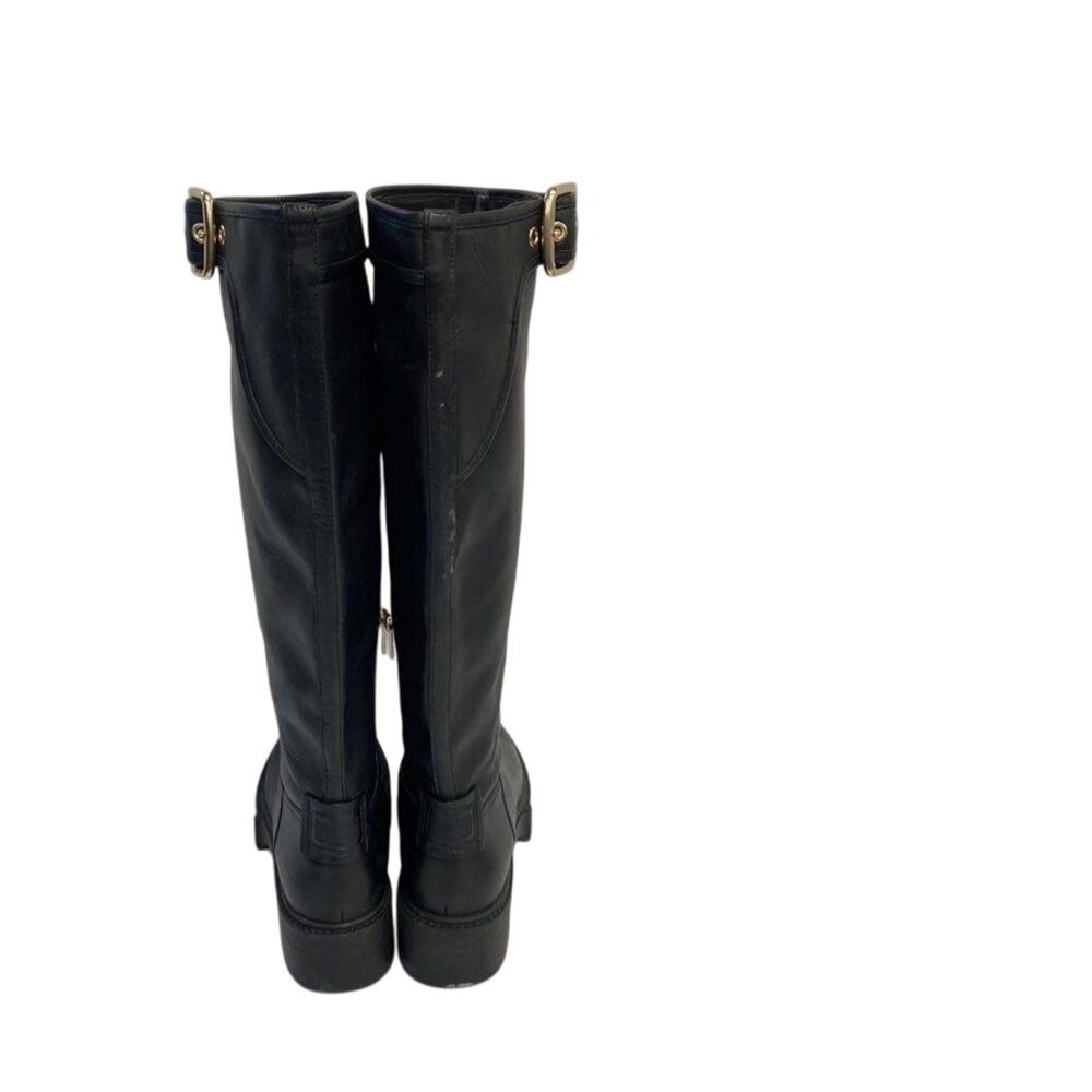 Coach Black CD53 Buckled Strap Lilli Boots Size 9 - Picture 5 of 6